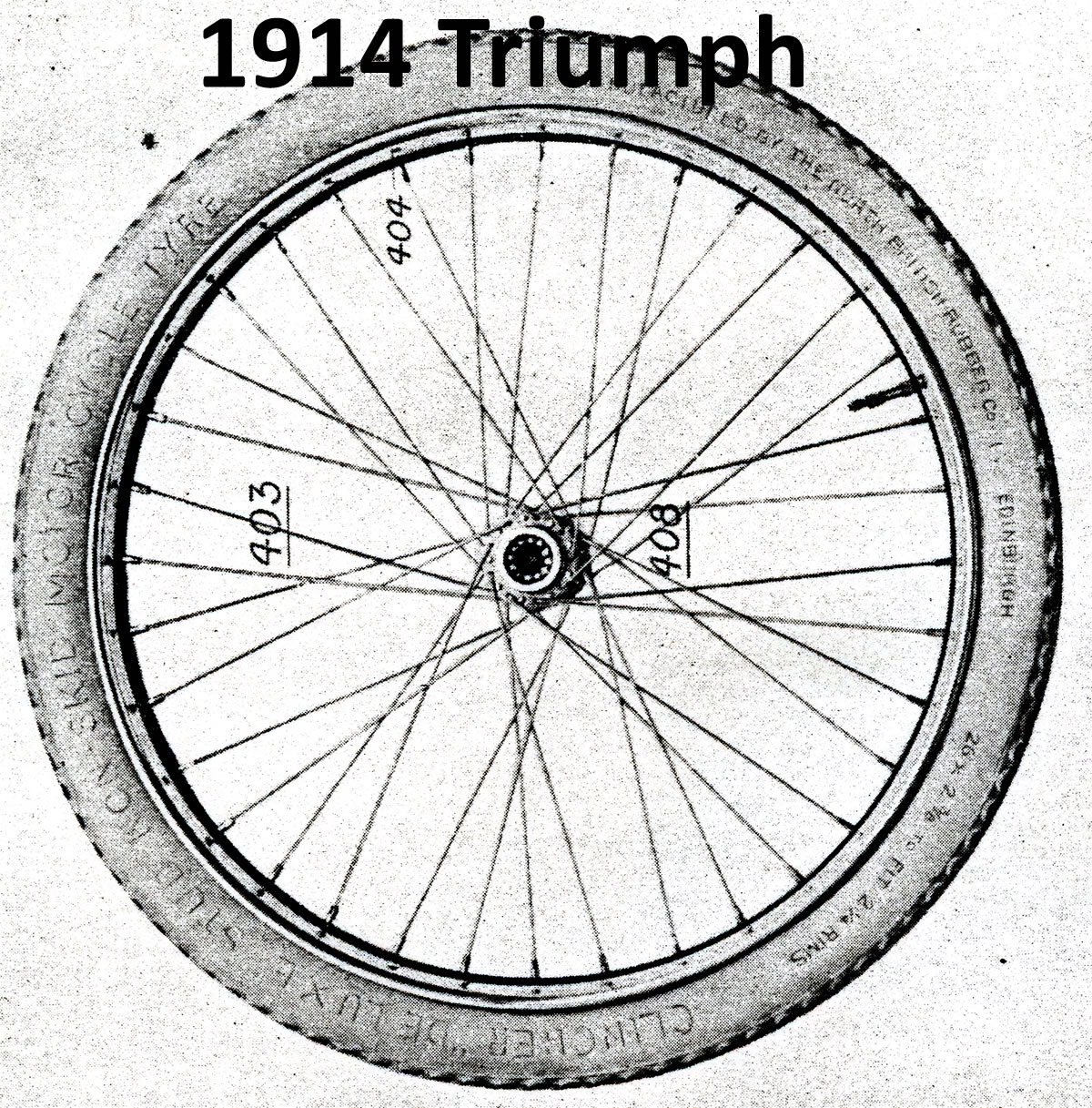 1914 Triumph wheel